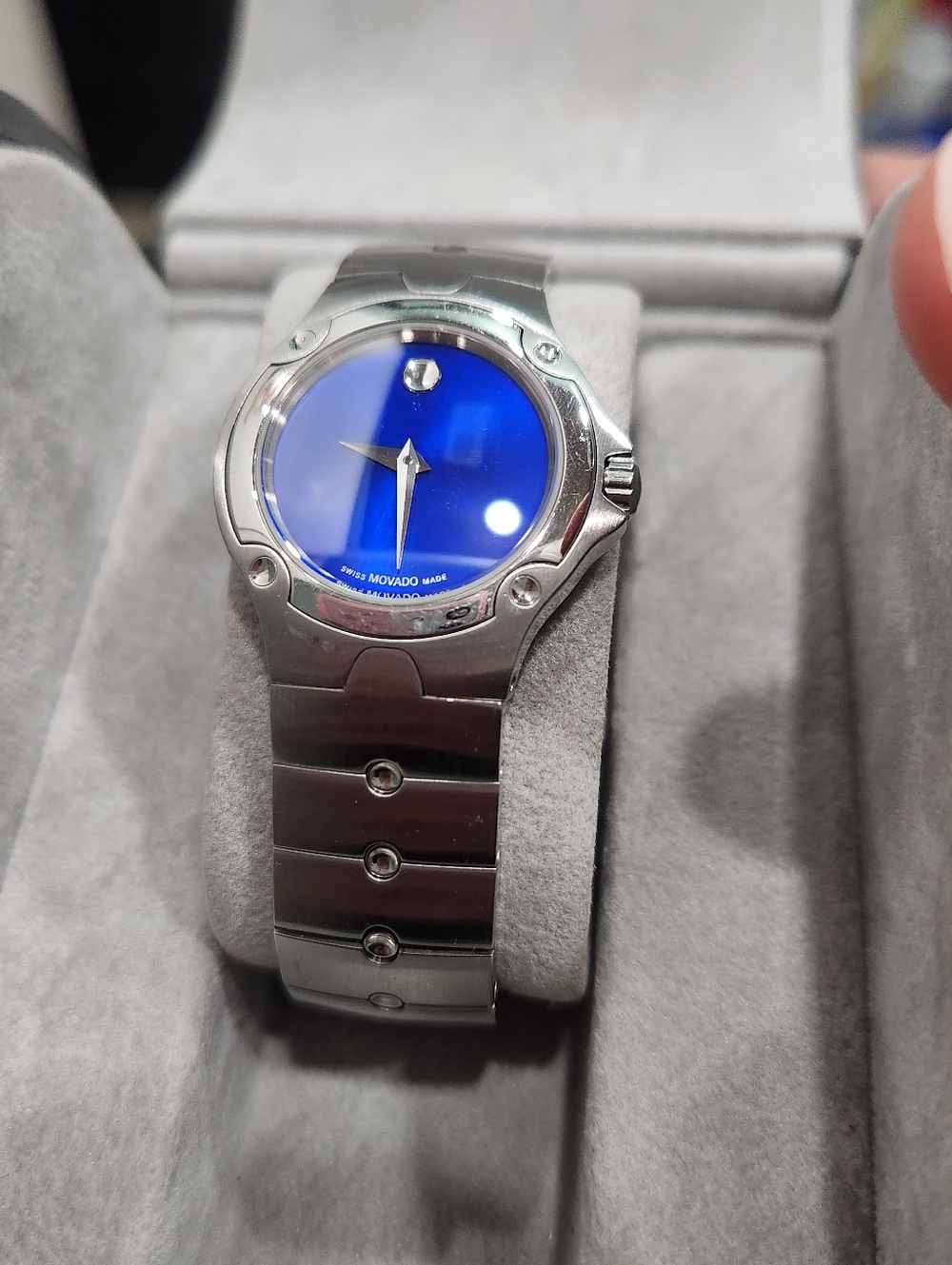 Movado SE Sports Edition Blue Dial Stainless Steel Watch With Box - Picture 3 of 11